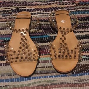 Studded jelly sandals